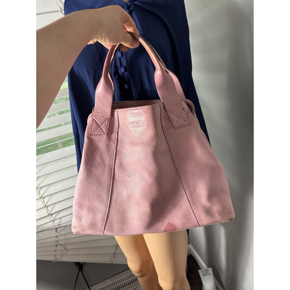 American Leather Co Austin convertible leather   handbag purse Rose Pink
